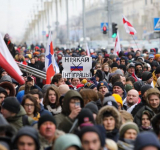 Anti-Russian protests in Minsk, Belarus, Dec 07, 2019